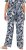 Ulla Popken Feather Print Elastic Waist Pants Blue - Дамски Дънки & Панталони в Големи Размери – Plus Size - 