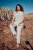 Ulla Popken Mosaic Print Elastic Waist Pants White - Дамски Дънки & Панталони в Големи Размери – Plus Size - 