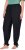 Ulla Popken Quick Drying Split Leg Elastic Waist Joggers Black - Дамски Дънки & Панталони в Големи Размери – Plus Size - 