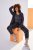 Ulla Popken Snake Print Elastic Waist Joggers Black - Дамски Дънки & Панталони в Големи Размери – Plus Size - 
