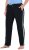 Ulla Popken Side Stripe Elastic Waist Joggers Black - Дамски Дънки & Панталони в Големи Размери – Plus Size - 