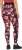 Ulla Popken Abstract Flower Print Performance Leggings Red - Дамски Дънки & Панталони в Големи Размери – Plus Size - 