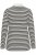 Kaffe Curve Miana Long Sleeve Polo Chalk with Black Stripe - Поло тениски - 