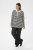 Kaffe Curve Miana Long Sleeve Polo Chalk with Black Stripe - Поло тениски - 