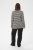 Kaffe Curve Miana Long Sleeve Polo Chalk with Black Stripe - Поло тениски - 