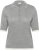 Kaffe Curve Lizzy Contrast Knitted Polo Grey Melange - Поло тениски - 
