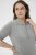Kaffe Curve Lizzy Contrast Knitted Polo Grey Melange - Поло тениски - 
