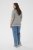 Kaffe Curve Lizzy Contrast Knitted Polo Grey Melange - Поло тениски - 
