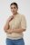 Kaffe Curve Lizzy Contrast Knitted Polo Feather Grey Melange - Поло тениски - 