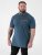 D555 Harvey Pique with Jacquard Collar & Cuffs Polo Teal - Поло тениски - мъжки тениски с яка големи размери