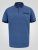 D555 Murray Printed Jacquard Collar & Cuff Short Sleeve Polo Blue - Поло тениски - мъжки тениски с яка големи размери