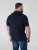 D555 Barret Interlock Jacquard Collar & Cuffs Polo Navy - Поло тениски - мъжки тениски с яка големи размери