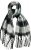 Ulla Popken Plaid Long Fringe Scarf Black - Аксесоари - 