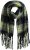 Ulla Popken Plaid Long Fringe Scarf Yellow Green - Аксесоари - 