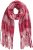 Ulla Popken Plaid Long Fringe Scarf Aubergine - Аксесоари - 