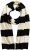 Ulla Popken Ribbed Striped Scarf Snow White - Аксесоари - 