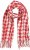 Ulla Popken Houndstooth Fringed Hem Scarf Salsa - Аксесоари - 