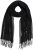 Ulla Popken Fringed Scarf Black - Аксесоари - 