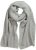 Ulla Popken Garter Stitch Knit Scarf Light Grey Melange - Аксесоари - 