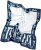 Ulla Popken Maritime Inspired Scarf Deep Aqua - Аксесоари - 