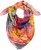 Ulla Popken Colorful Square Silk Scarf Rainbow - Аксесоари - 