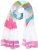 Ulla Popken Pink Lettering Border Print Scarf Snow White - Аксесоари - 