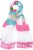 Ulla Popken Pink Lettering Border Print Scarf Snow White - Аксесоари - 