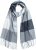Ulla Popken Checked Fringed Hem Scarf Light Grey Melange - Аксесоари - 