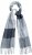 Ulla Popken Checked Fringed Hem Scarf Light Grey Melange - Аксесоари - 