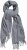 Ulla Popken Ribbed Knit Fringed Hem Scarf Grey Melange - Аксесоари - 