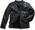 JP1880 Classic Biker Style Leather Jacket Black - Якета - мъжки якета големи размери