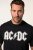 JP1880 AC/DC Classic Logo Band T-Shirt Black - Тениски - мъжки тениски големи размери