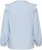 Kaffe Curve Lenia Flounce Shirt Powder Blue Stripe - Блузи тип риза - 