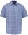 JP1880 Short Sleeve Check Print Traditional Shirt Blue - Ризи - мъжки ризи големи размери
