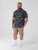 D555 Rick Geometric Print Short Sleeve Shirt Navy - Ризи - мъжки ризи големи размери