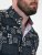 D555 Rick Geometric Print Short Sleeve Shirt Navy - Ризи - мъжки ризи големи размери