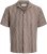 Jack & Jones Montauk Crochet Short Sleeve Shirt Dark Red - Ризи с къс ръкав - мъжки ризи с къс ръкав големи размери