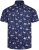 Kam Jeans 6068 Flamingo Short Sleeve Shirt Navy - Ризи - мъжки ризи големи размери