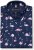 Kam Jeans 6068 Flamingo Short Sleeve Shirt Navy - Ризи - мъжки ризи големи размери