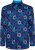 Kam Jeans 6071 Record Print Long Sleeve Shirt Navy - Ризи - мъжки ризи големи размери
