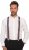 JP1880 Suspenders with Adjustable Length Burgundy Red - Аксесоари - 