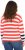 Ulla Popken Mixed Stripe Long Sleeve Sweater Hibiscus Red - Суичъри & cуичъри с качулка - 