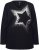 Ulla Popken Sequined Star Rolled Edge Sweater Black - Суичъри & cуичъри с качулка - 
