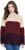 Ulla Popken Cable Knit Block Stripe V-Neck Sweater Dark Ruby - Суичъри & cуичъри с качулка - 
