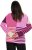 Ulla Popken Patchwork Striped Long Sleeve V-Neck Sweater Raspberry - Суичъри & cуичъри с качулка - 