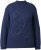 Ulla Popken Textured Glitter Embroidery Oversized Sweater Ink Blue - Суичъри & cуичъри с качулка - 