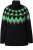 Ulla Popken Neon Alpine Pattern Long Sleeve Turtleneck Sweater Apple Green - Суичъри & cуичъри с качулка - 