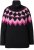 Ulla Popken Neon Alpine Pattern Long Sleeve Turtleneck Sweater Light Pink - Суичъри & cуичъри с качулка - 