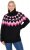Ulla Popken Neon Alpine Pattern Long Sleeve Turtleneck Sweater Light Pink - Суичъри & cуичъри с качулка - 