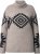 Ulla Popken Aztec Pattern Turtleneck Sweater Pebble Grey - Суичъри & cуичъри с качулка - 